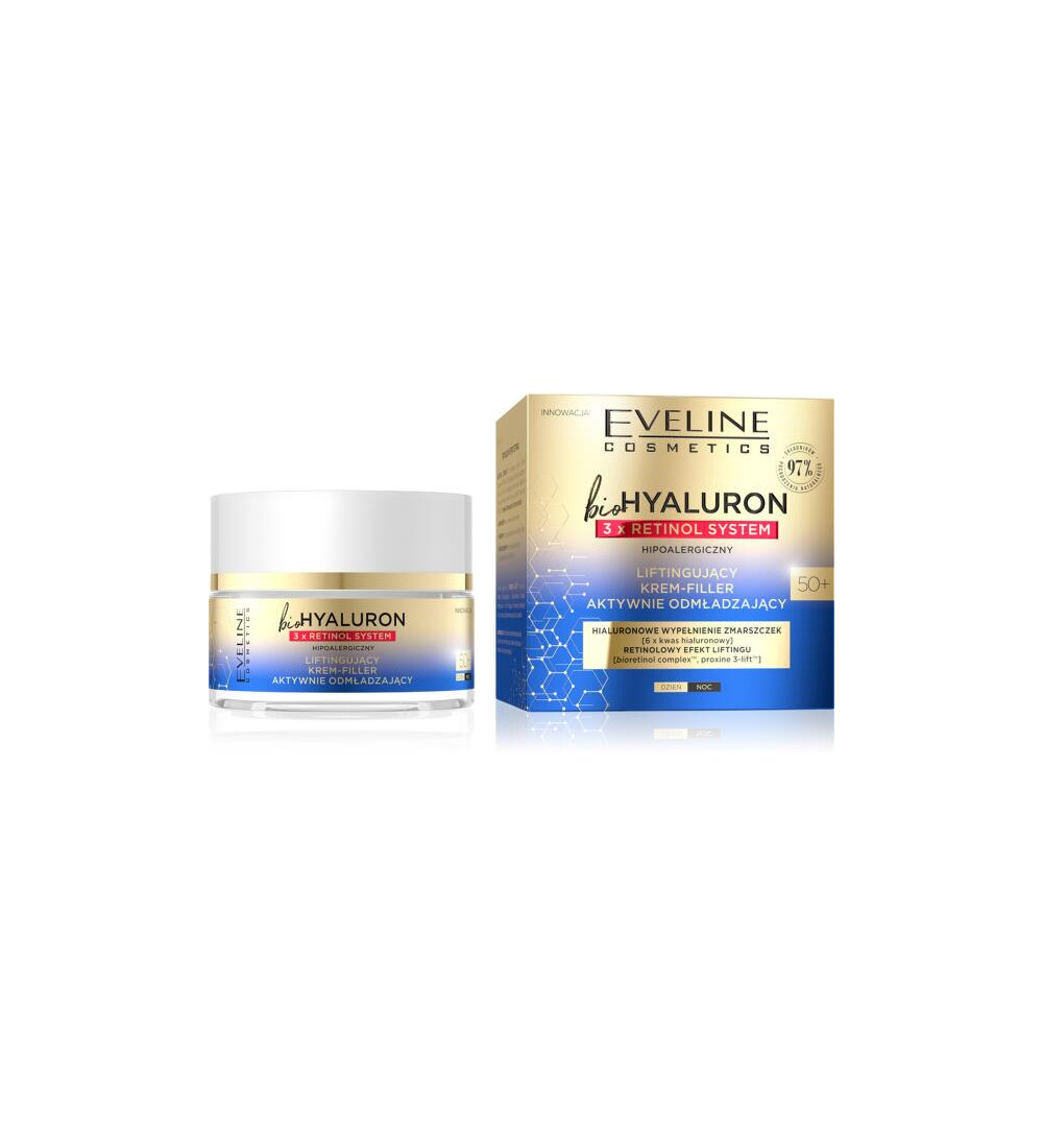 Creme Facial Rejuvenescedor Efeito Lifting 50+ 50ml - Eveline Cosmetics